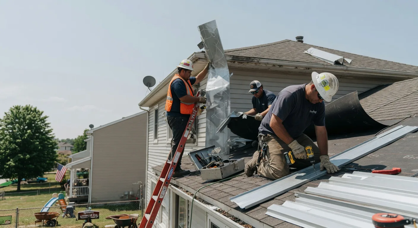 Storm Damage Metal Roof Repair in Dallas, WV